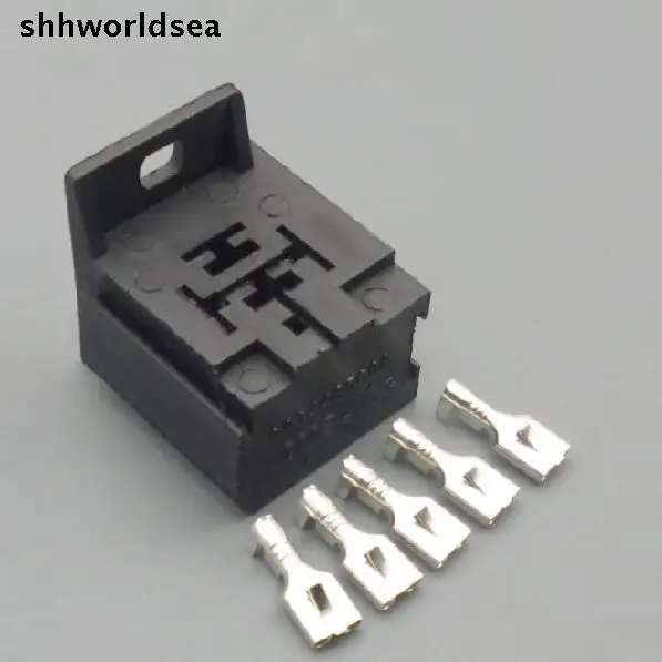 Shhworldsea 10 комплектов 6 3 мм держатель для автомобильного реле Базовый комплект 4