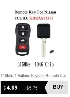 2 кнопки сменный Корпус ключа для Nissan Primera Micra Terrano Almera X Trail Fob автомобильный корпус для дистанционного ключа с Uncut Blade