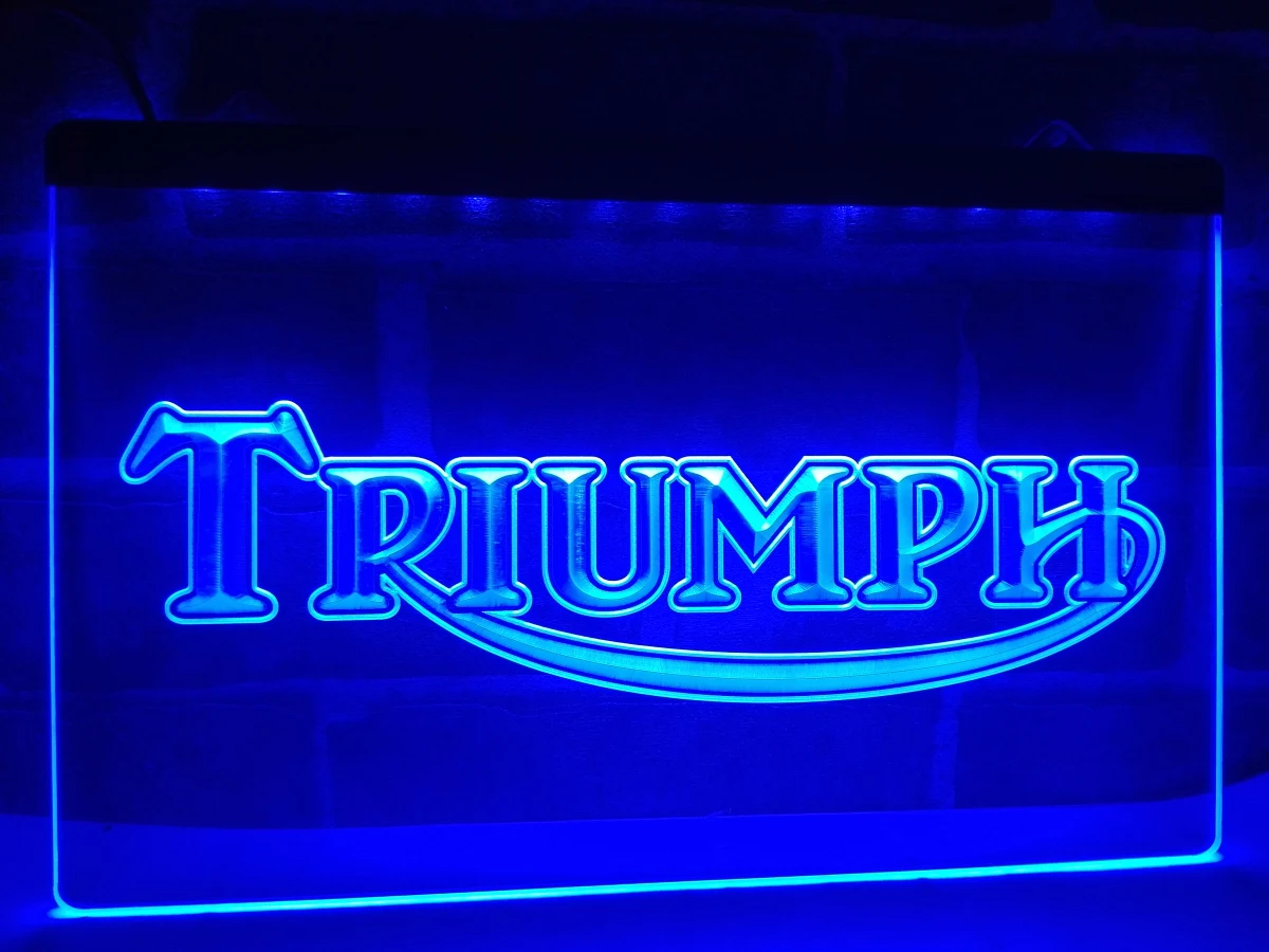 Неоновая вывеска для ремонта мотоциклов LG051- Triumph | Дом и сад