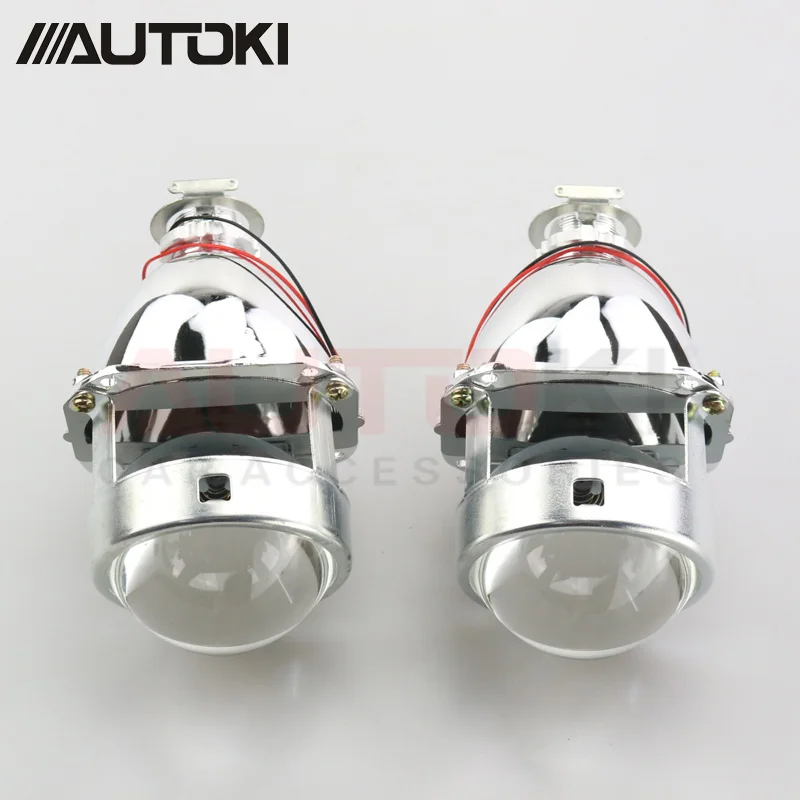 Autoki LHD/RHD обновленный металлический 2,5 HID Bi xenon объектив проектор фары линзы H4 H7, использование H1 ксеноновая лампа для стайлинга автомобилей