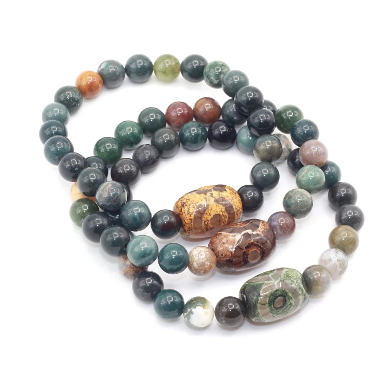 Новое поступление 2017 роскошный браслет с бусинами тигровый глаз ДЗИ для женщин и