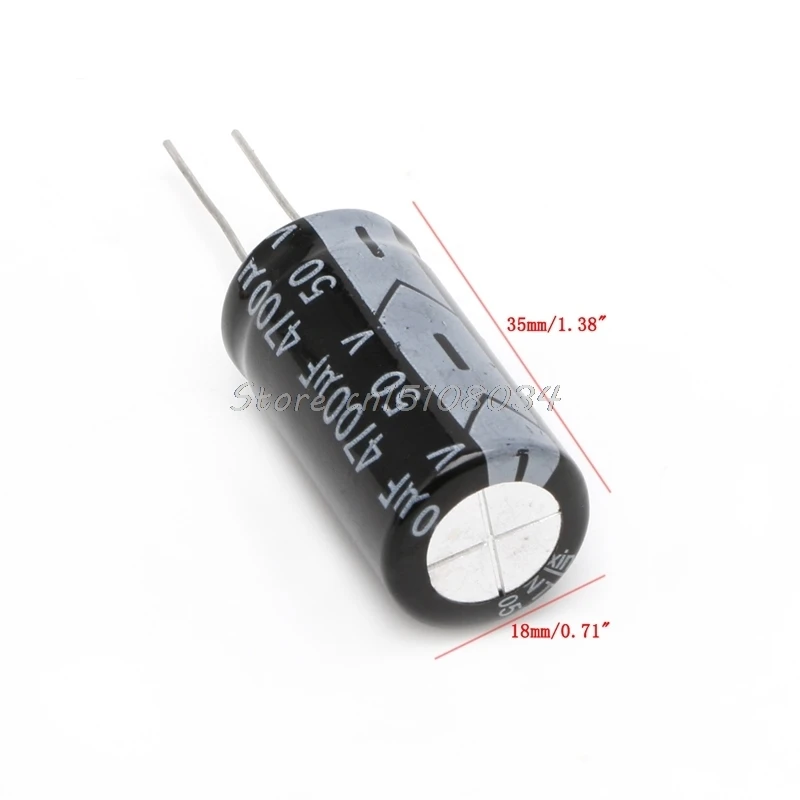 2Pcs 50V Aluminum Electrolytic Capacitor 105 Degree 4700uF Dimension 18*35mm G08 Whosale&DropShip|Индукторы| |