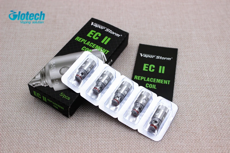 5 шт./кор. Оригинальный пара шторм EC танк распылителя катушка 0.2-0.5 Ом для ec 2 бак v50TC