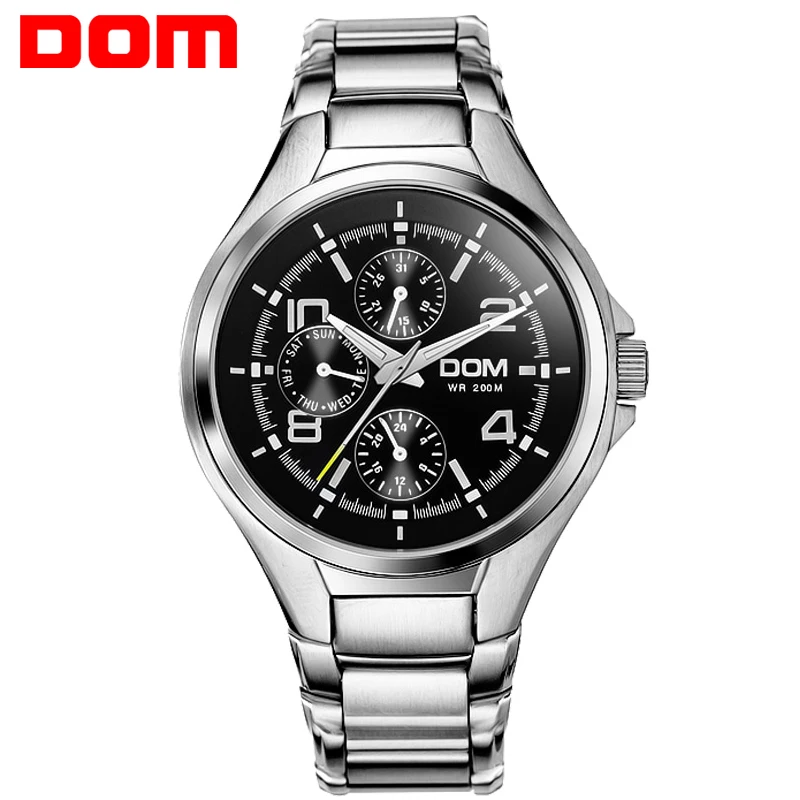 Оригинальный Dom мужской часы многоцелевой нержавеющая сталь модные спортивные