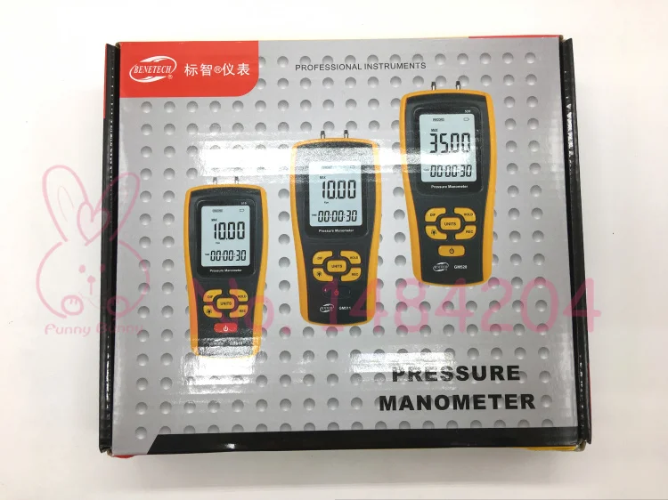 Цифровой манометр GM520 +/ 35 кПа портативный Дифференциальный Манометр USB хранение