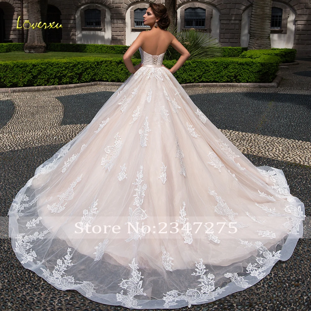Свадебное платье Loverxu Vestido De Noiva сексуальное ТРАПЕЦИЕВИДНОЕ ПЛАТЬЕ с открытой