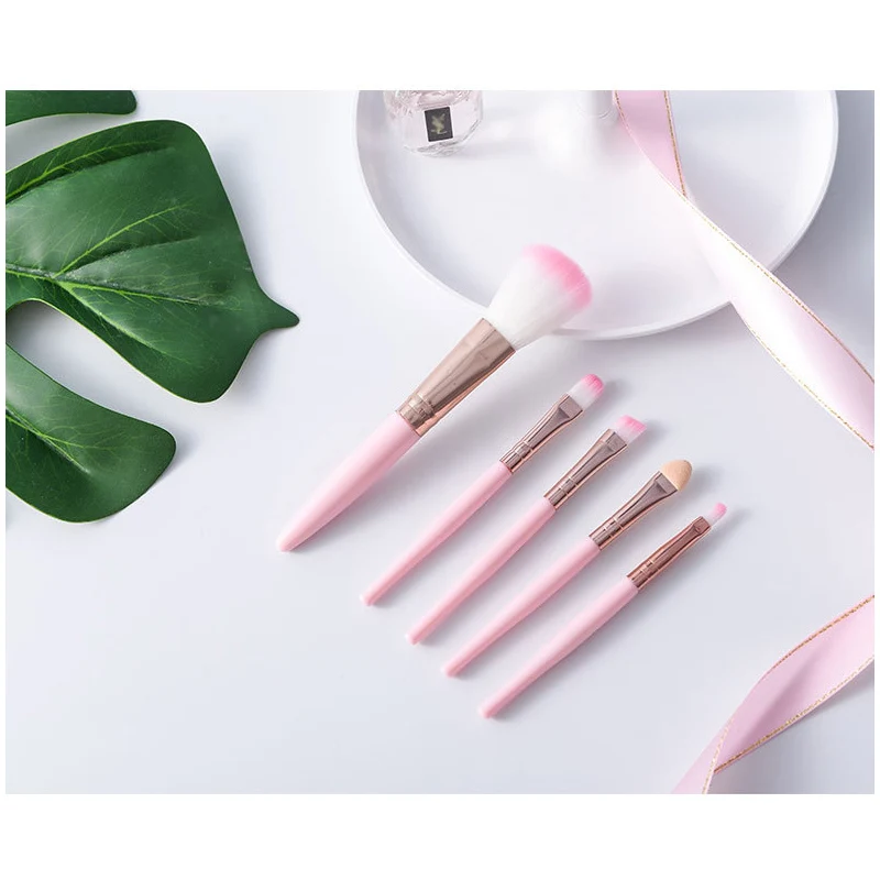 Набор из 5 профессиональных кистей для путешествий включает в себя румяна губку