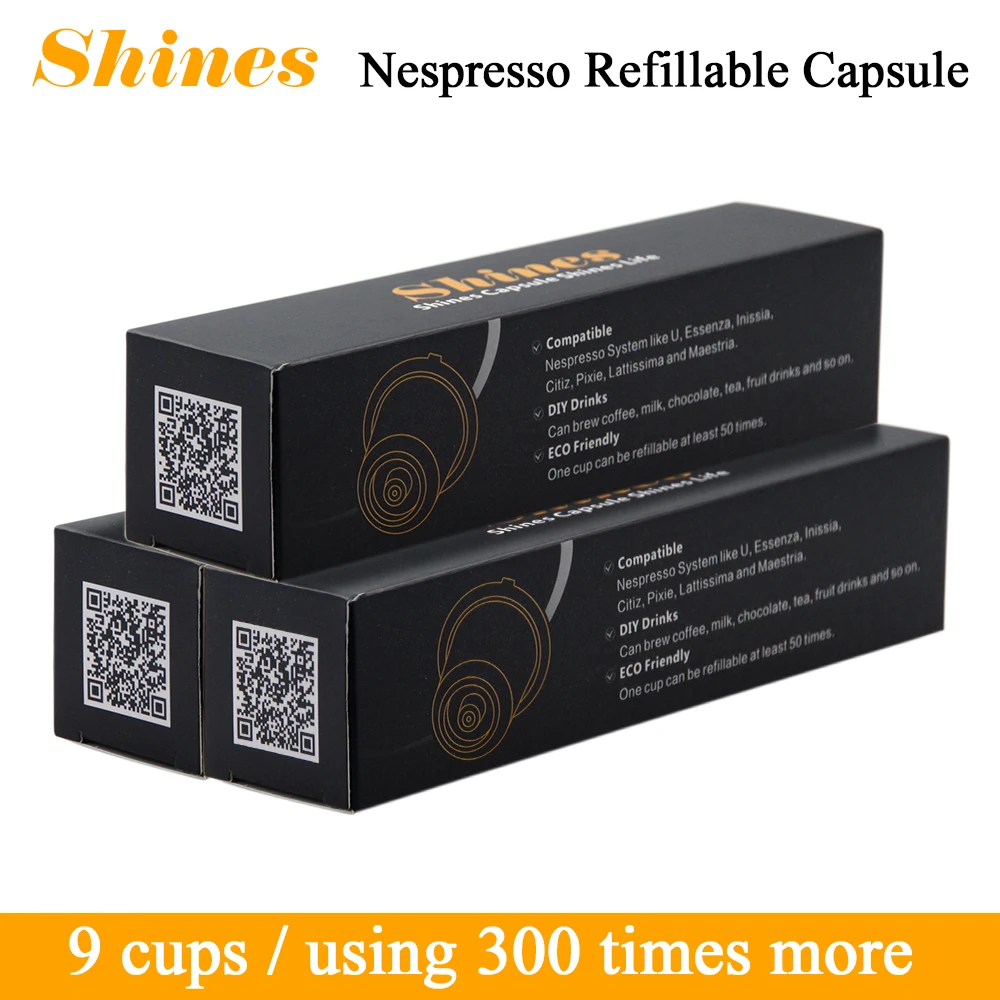 9 чашки/комплект Многоразового Nespresso Капсула Многоразовые капсулы capsulas Resuable