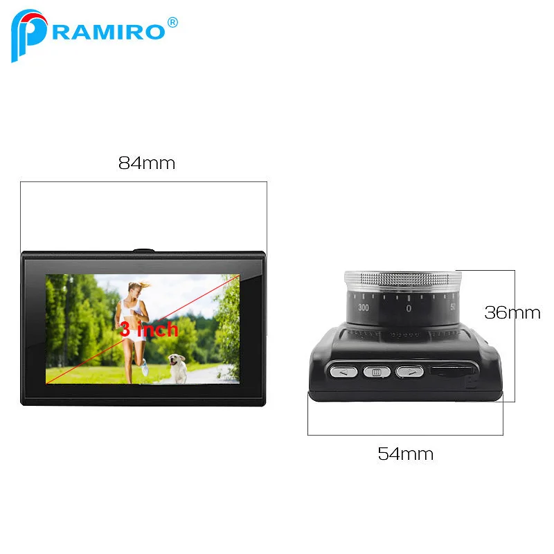 Pramiro Видеорегистраторы для автомобилей Полный Высокое разрешение 1080 P видео