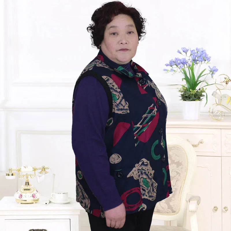 Большие размеры 8Xl 7xl 6xl 5Xl жилет для мамы среднего и старшего возраста плюс размер
