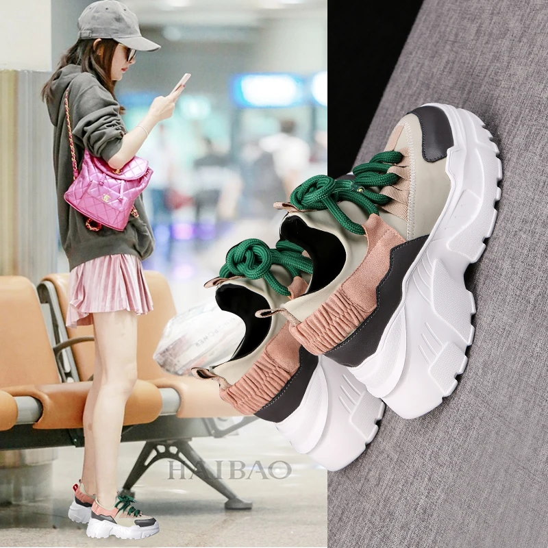 Женская повседневная обувь; сезон весна-осень; удобная обувь на платформе; женские кроссовки; chaussure femme w21