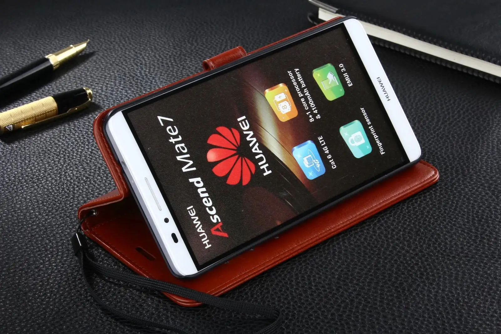Чехол книжка для Huawei Mate 7 Магнитный чехол из искусственной кожи Ascend AZNS|fundas huawei|mate