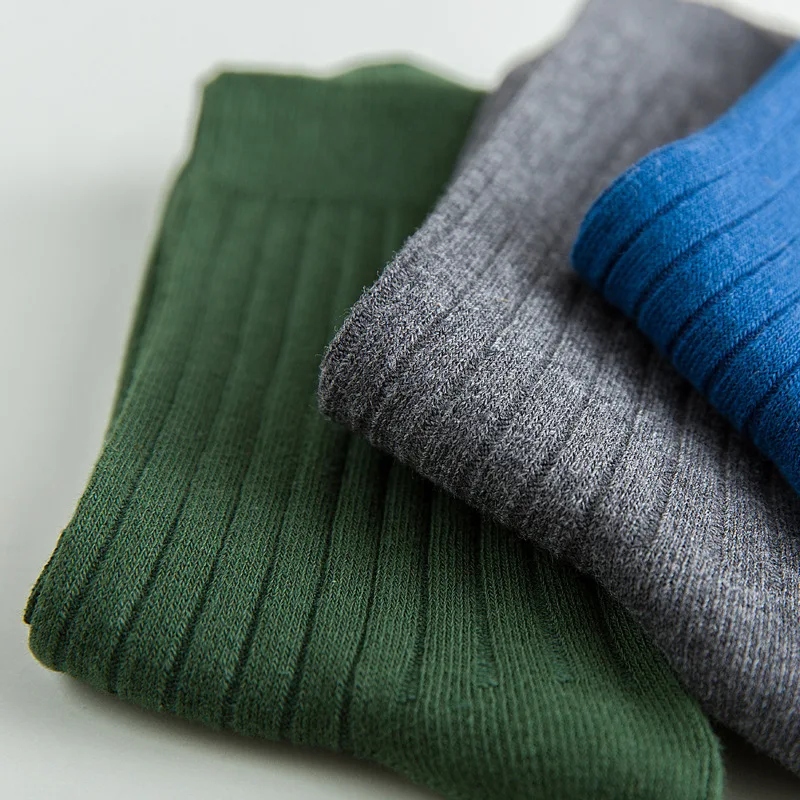 La MaxPa модные мужские носки из чесаного хлопка однотонный деловой для мужчин