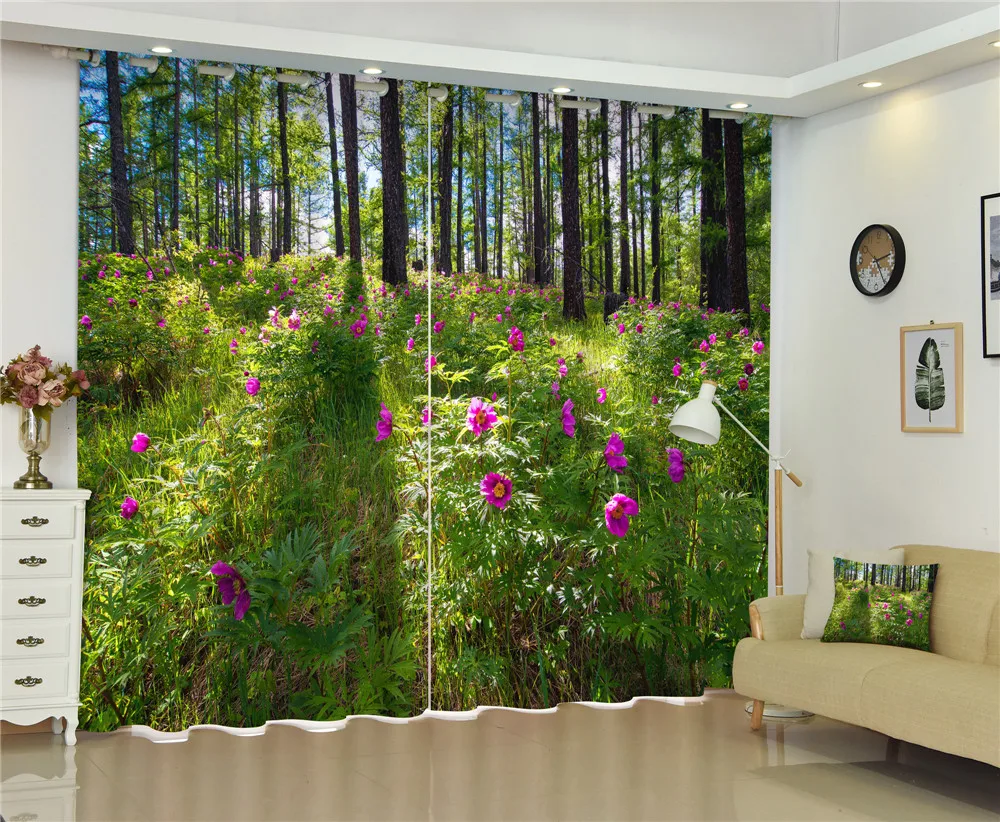 

Green Luxury Blackout 3D Window Curtains For Living Room office Bedroom Drapes Cortinas Rideaux Customized size pillowcase