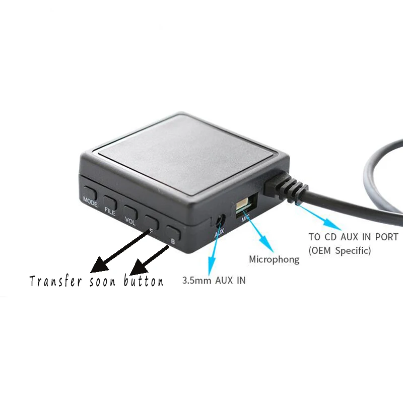 Biurlink RNSE головное устройство Беспроводной Bluetooth Aux адаптер микрофона TF USB флэш