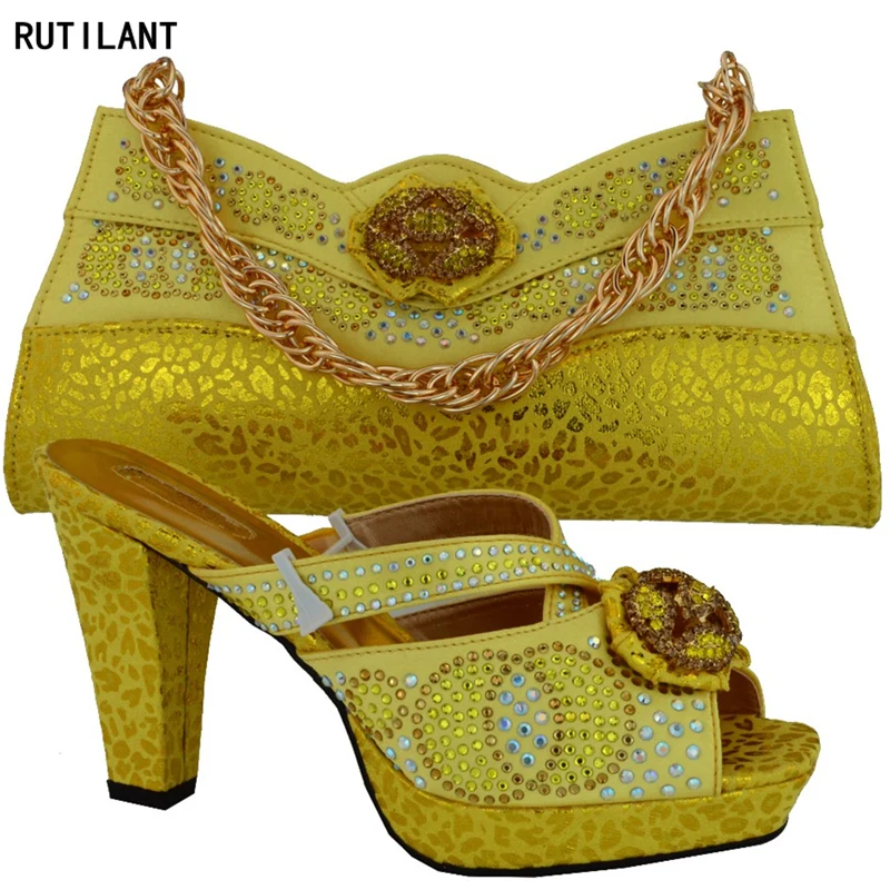 Итальянские женские туфли Sapato Feminino с подходящей сумкой африканские свадебные и