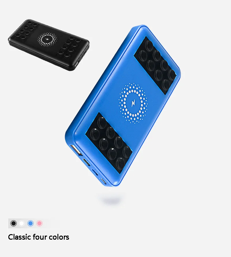 20000mAh Wireless Charger Power Bank For iPhone Xs 3 USB Battery With suction cup Powerbank Samsung S9 S8 | Мобильные телефоны и