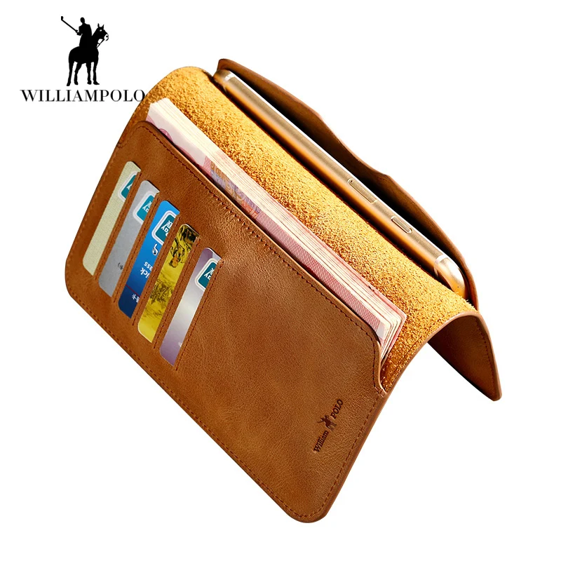 Мужской кошелек винтажный из натуральной кожи для iPhone 7S 2018|men purse|genuine leather wallet