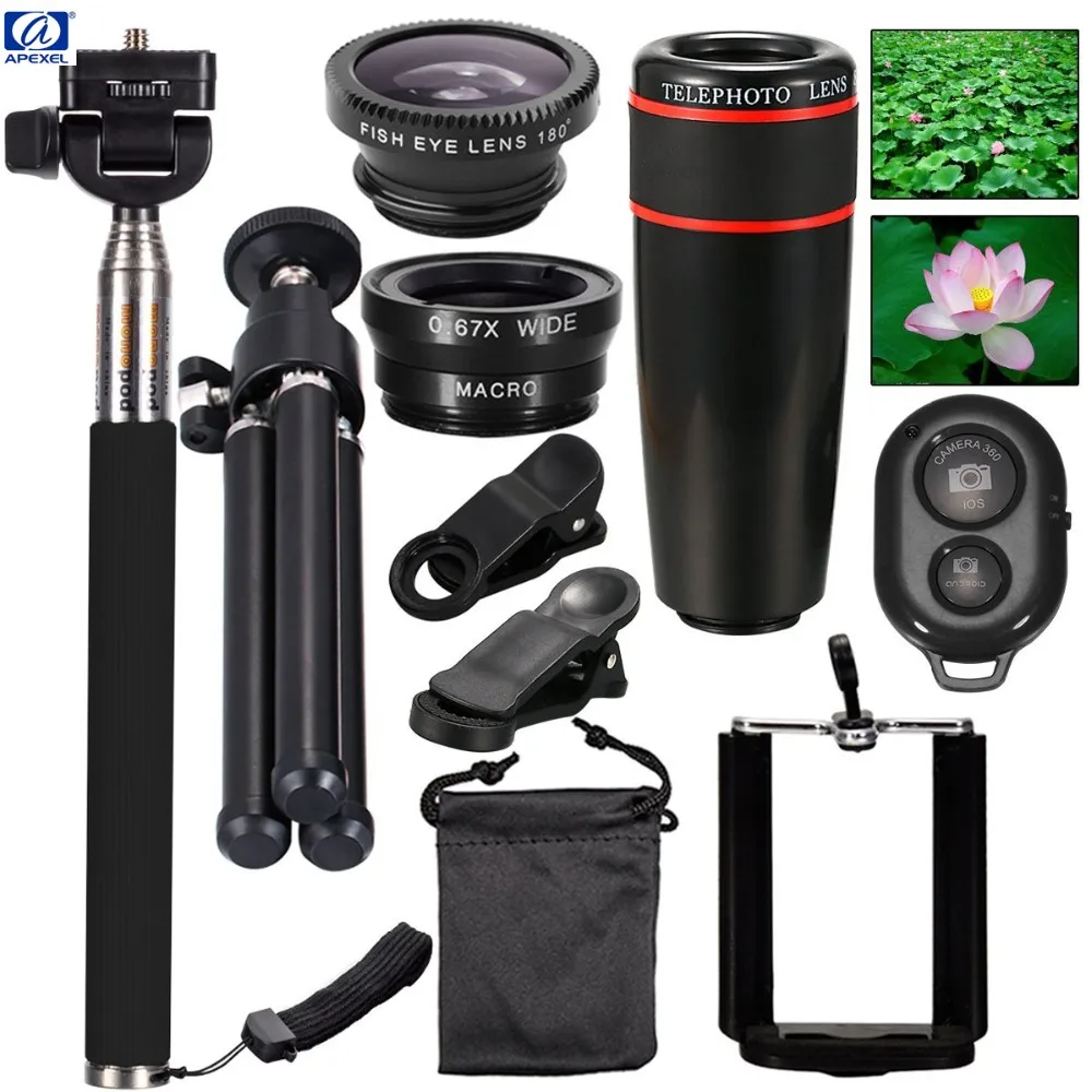 Top Travel Kit 10in1 Accessories Phone Camera Lens For iPhone 5S 6 Plus and galaxy HTC XIAOMI HUAWEI smartphone free shipping | Мобильные