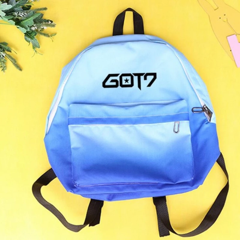 Mainlead Kpop Got7 Jackson Mark Розовый Синий Холщовый Рюкзак студенческий рюкзак| |
