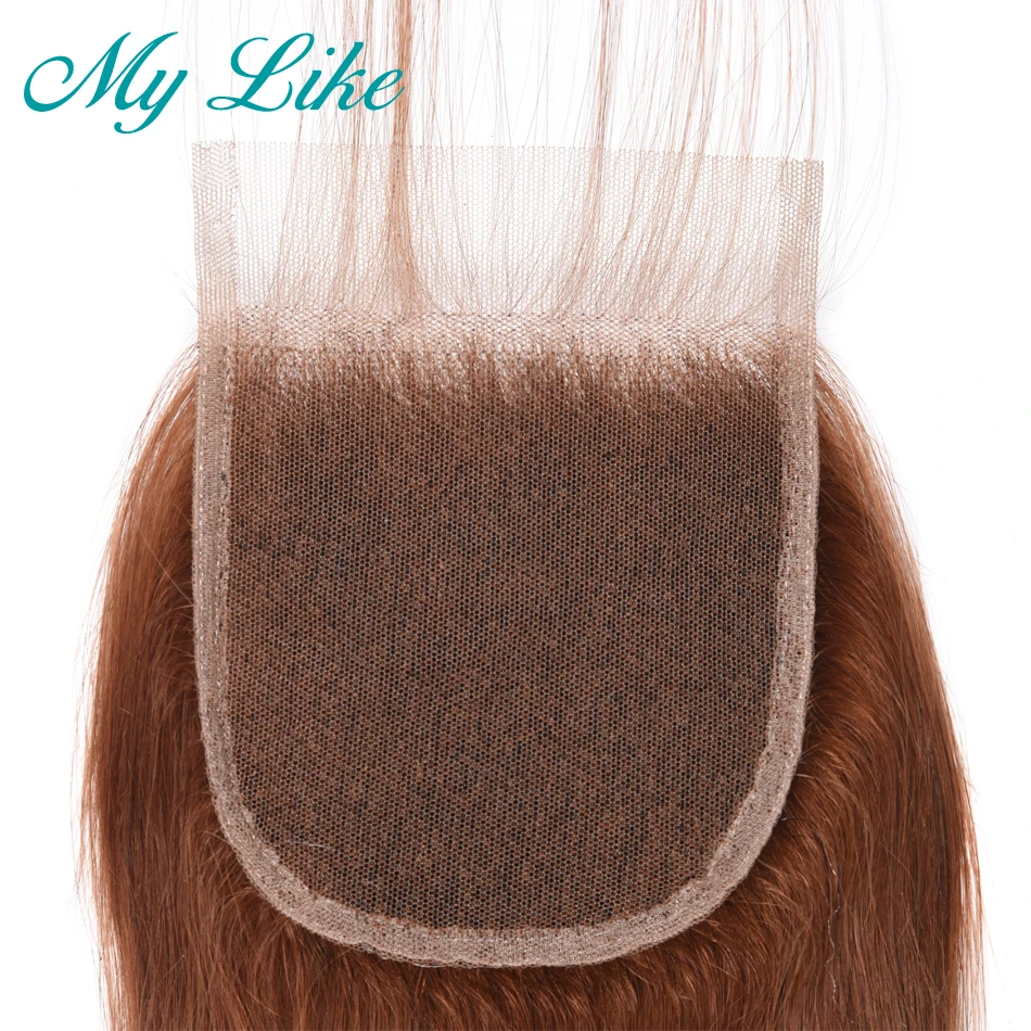 Мой Лайк предварительно цветные Малайзии пучки волос с закрытием #30 прямые