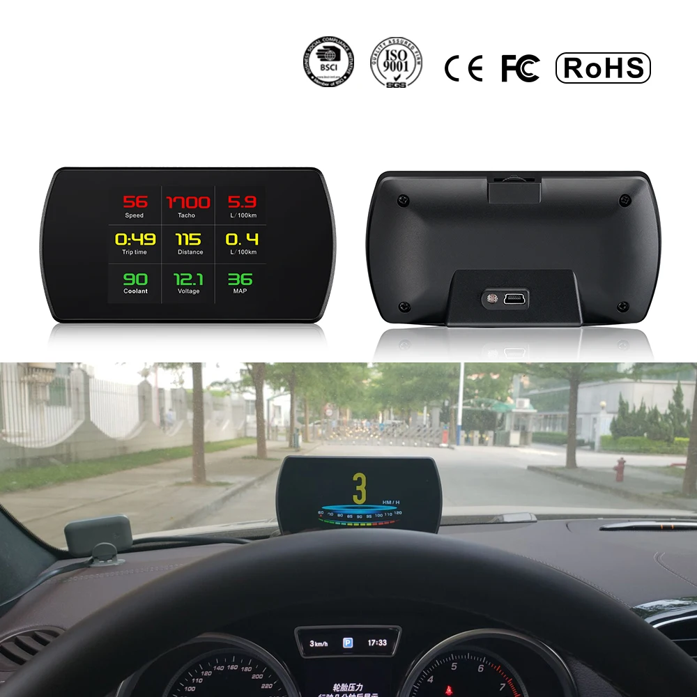 Автомобильный проектор на лобовое стекло HUD 5 8 TFT OBDII Цифровой спидометр бортовой