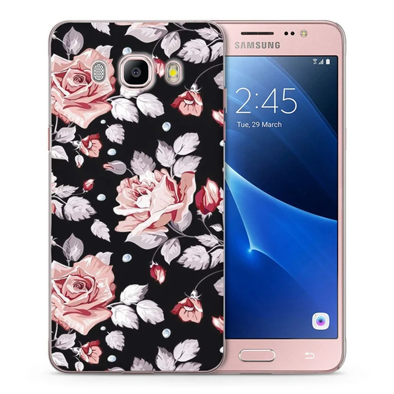 Чехол для Samsung Galaxy A3 A5 2016 2017 prime J1 J2 J3 J5 J7 TPU цветной мягкий чехол с цветочным