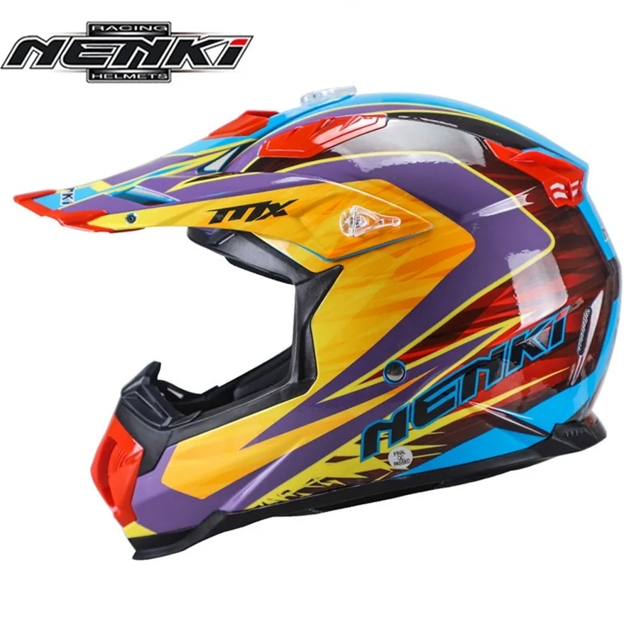 yellow 1шт NENKI внедорожный ATV Casco мотоцикл мото Горный мотоцикл мотокросс ABS точечный шлем мотоциклетный шлем - Цвет: yellow