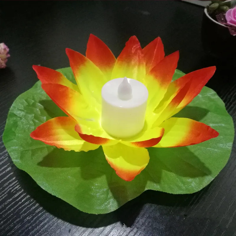 CLAITE 5 шт LED романтические Лотос воды латерн лампы желая вода плавающая свеча свет