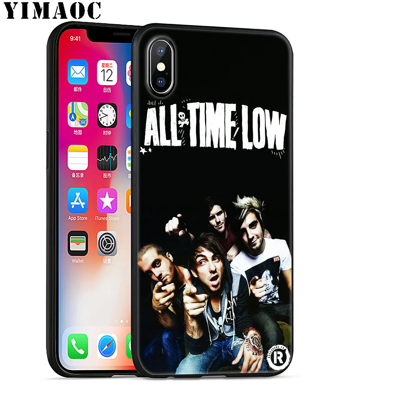Мягкий силиконовый чехол YIMAOC для iPhone 11 Pro XS Max XR X 6 6S 7 8 Plus 5 5S SE 10 черный из ТПУ с