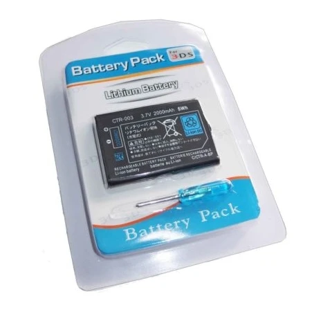 2000mAh 3.7V Replacement Rechargeable Battery Pack With Tool Screwdriver For Nintend0 3DS | Электроника