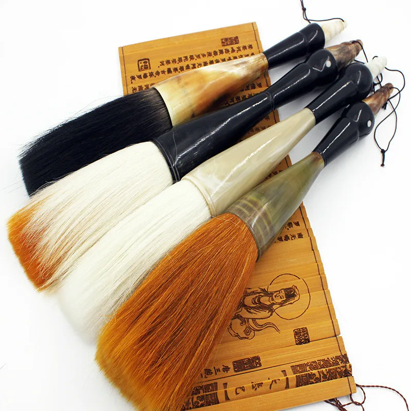 

Oversized Brush Pen Ox Horn Penholder Chinese Traditional Calligraphy Pen Professional Painting Super Big Size Weasel Bear Brush