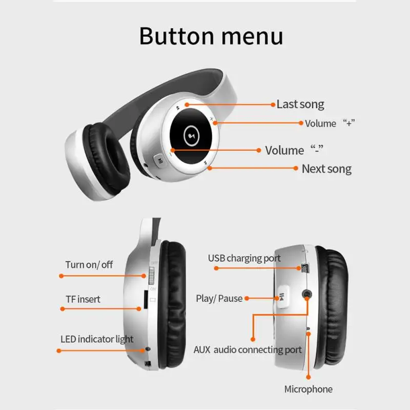 Bluetooth наушники T8 с поддержкой TF карты 4 2 мАч|Наушники и гарнитуры| |