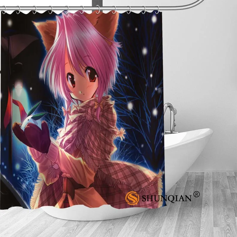 Shower Curtain Пользовательские Душ Шторы аниме для девочек Ванная комната Шторы высокое качество полиэстер Для ванной Шторы Home Hotel Ванная комната украшения - Цвет: Shower Curtain
