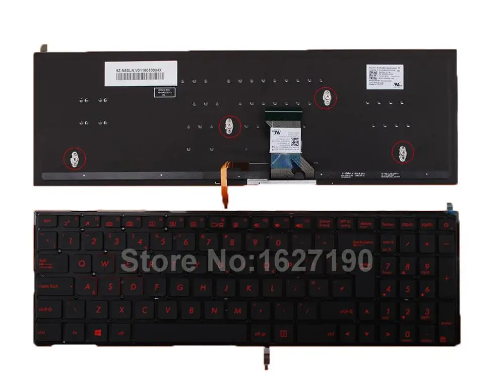 

United Kingdom laptop keyboard for ASUS N501 Q501LA N541LA BLACK Backlit,Win8 REN PRINTING Uk Notebook Keyboards