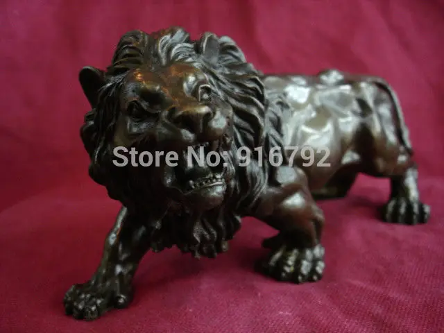 SCY бронзовая скульптура льва статуя подписанная оригинальная высококлассная