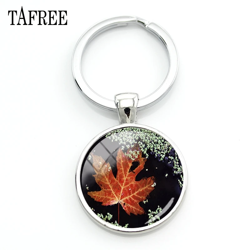 TAFREE Новое поступление красный кленовый лист брелок с пряжкой уникальный стиль