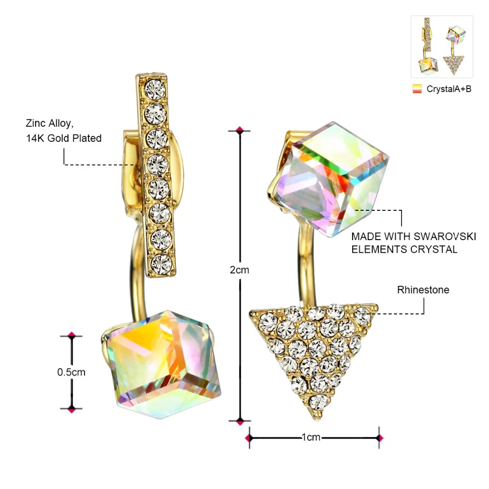 Neoglory с украшением в виде кристаллов и стразы длинные висячие серьги стильные