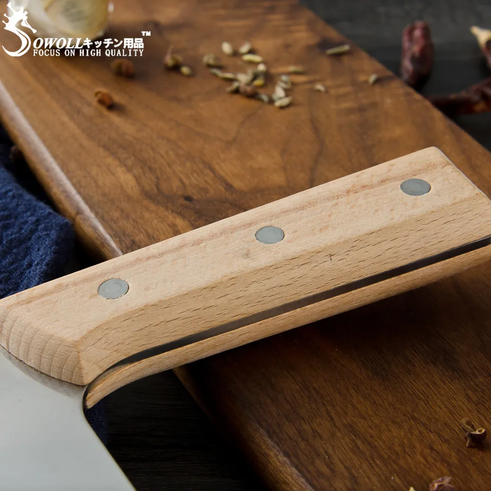 Нож мясника из нержавеющей стали SOWOLL китайский кухонный нож для измельчения