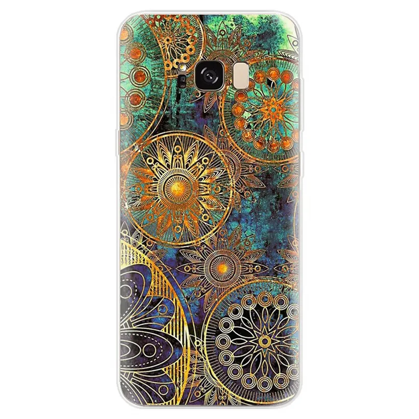 Силиконовый чехол для Samsung Galaxy J1 J3 J4 J5 J6 J7 S9 plus A3 A5 A7 A8 A30 A50 2016 2017 2018 Мандала крышка
