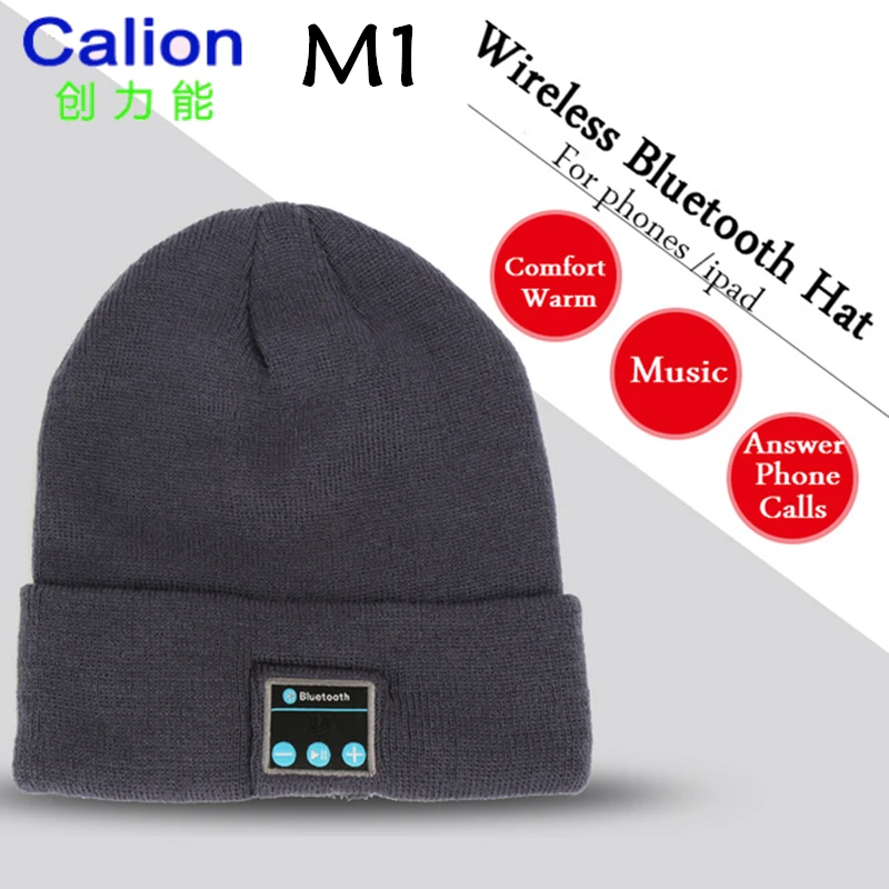 Модные удобные теплые bluetooth-наушники CALION M1 беспроводные Bluetooth-наушники шапка для