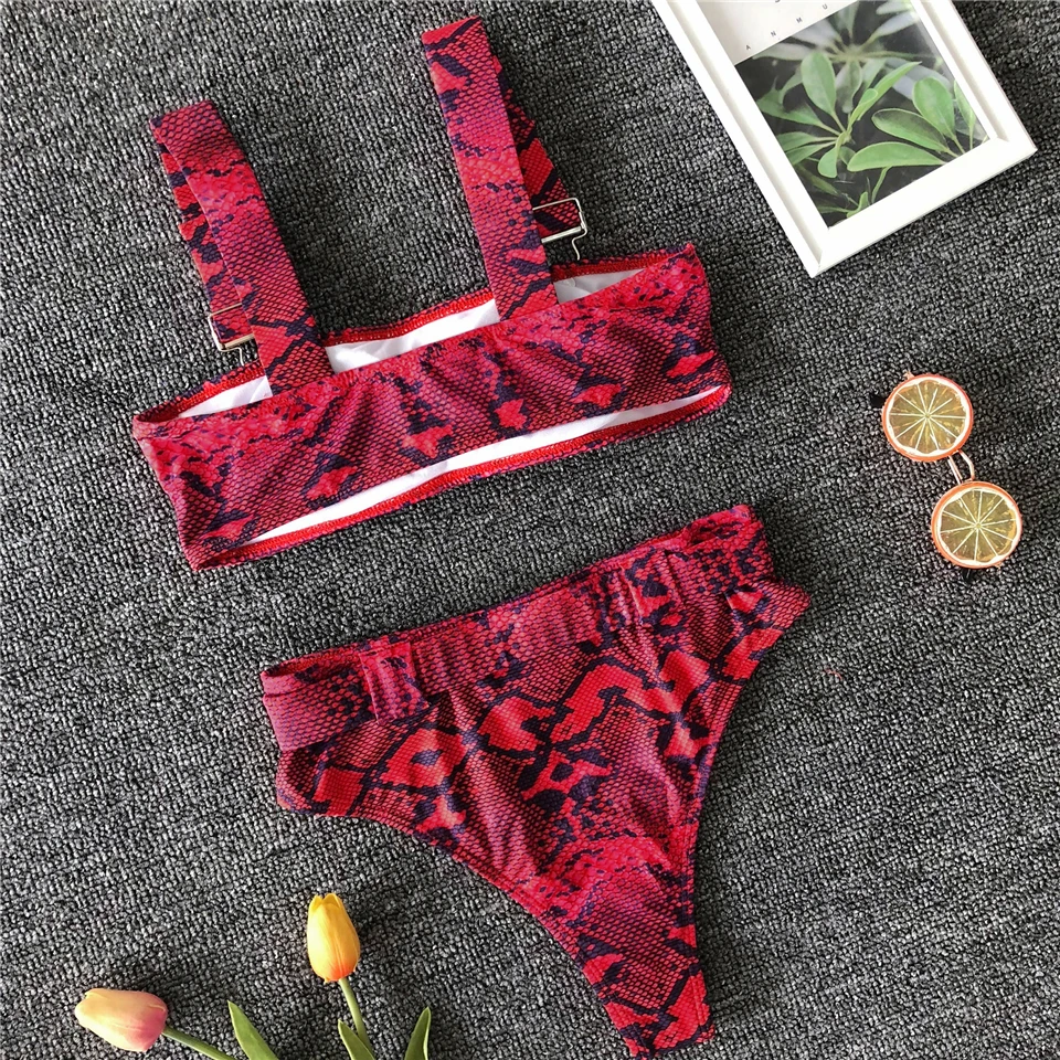 Women Swimsuit New Arrival Strap Bandeau Sexy Bikini Set Women Swimwear High Waist Bikini Women Bathing Suit