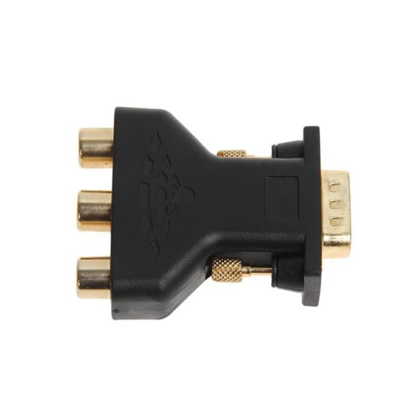 VGA 3 RCA адаптер RGB видео Женский HD 15 Pin Стиль компонентное разъем конвертер