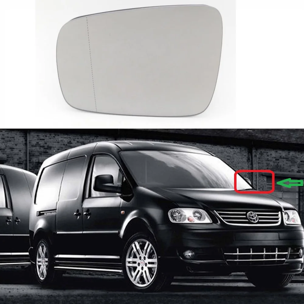 Левое боковое зеркало Стекло для VW Caddy 2004 2005 2006 2007 2008 2009 2010 2011 крыло с подогревом боковое зеркало заднего вида Стекло