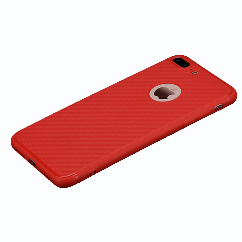 Чехол из углеродного волокна для iphone 7 8 plus тонкий роскошный чехол 6S 6 силиконовый
