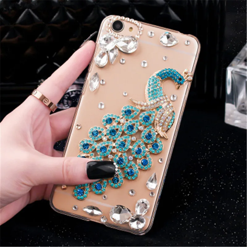 Роскошный женский чехол для телефона с кристаллами павлина iPhone 11 Pro MAX X XR XS 6 6S 7 8 plus