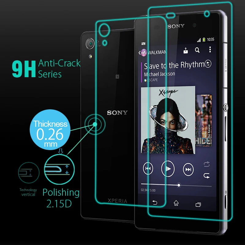 Для Sony Xperia Z2 закаленное стекло для D6503 D6502 D6543 защитная пленка передний Задний