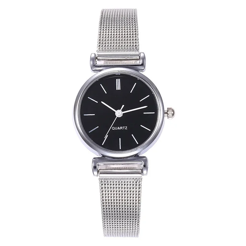 Fashion Women Watches Simple Ladies Mesh Stainless Steel Watch Quartz Wrist Minimalism Clock Montre Femme /C | Наручные часы
