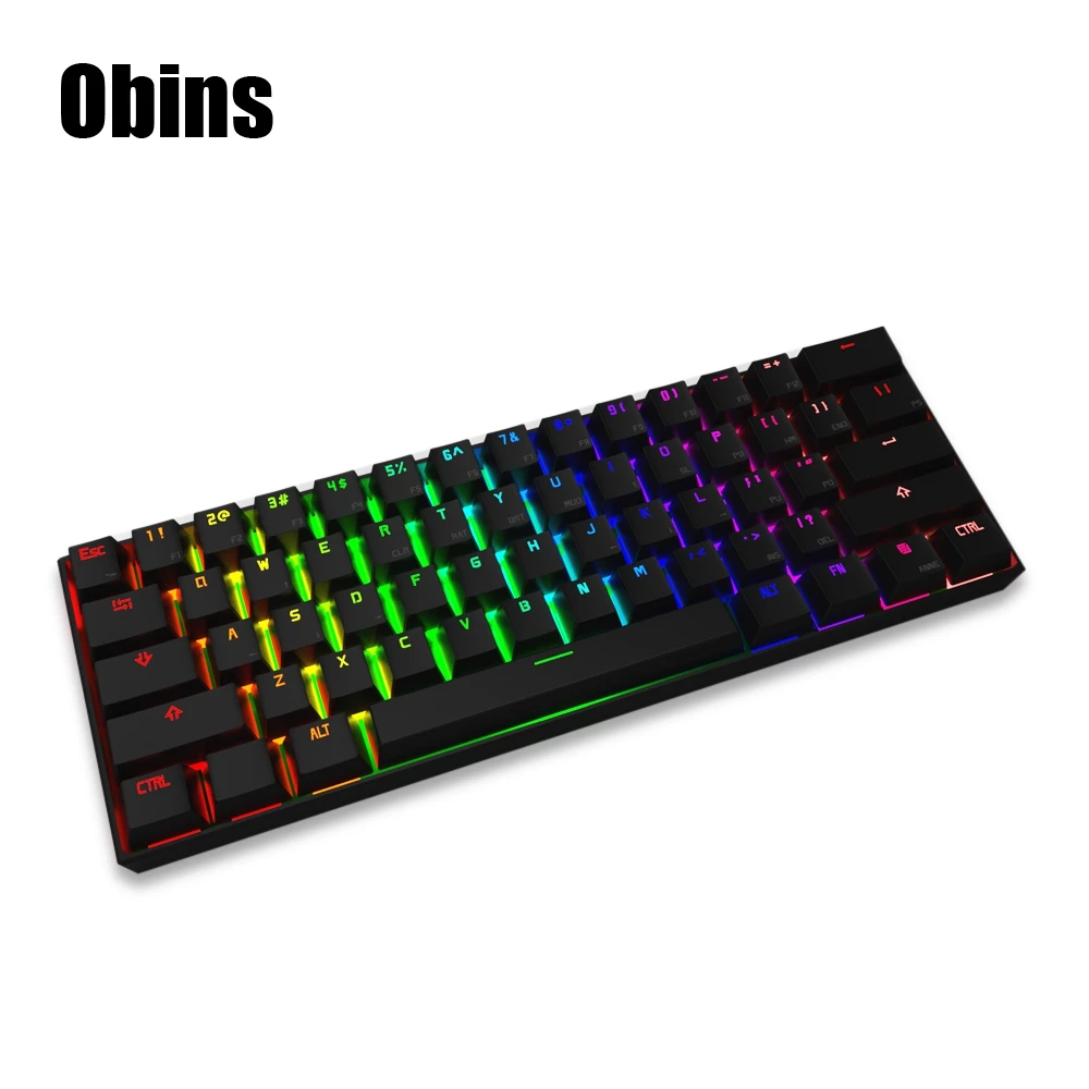 Оригинальный Obins Anne Pro проводной механическая клавиатура с RGB подсветкой