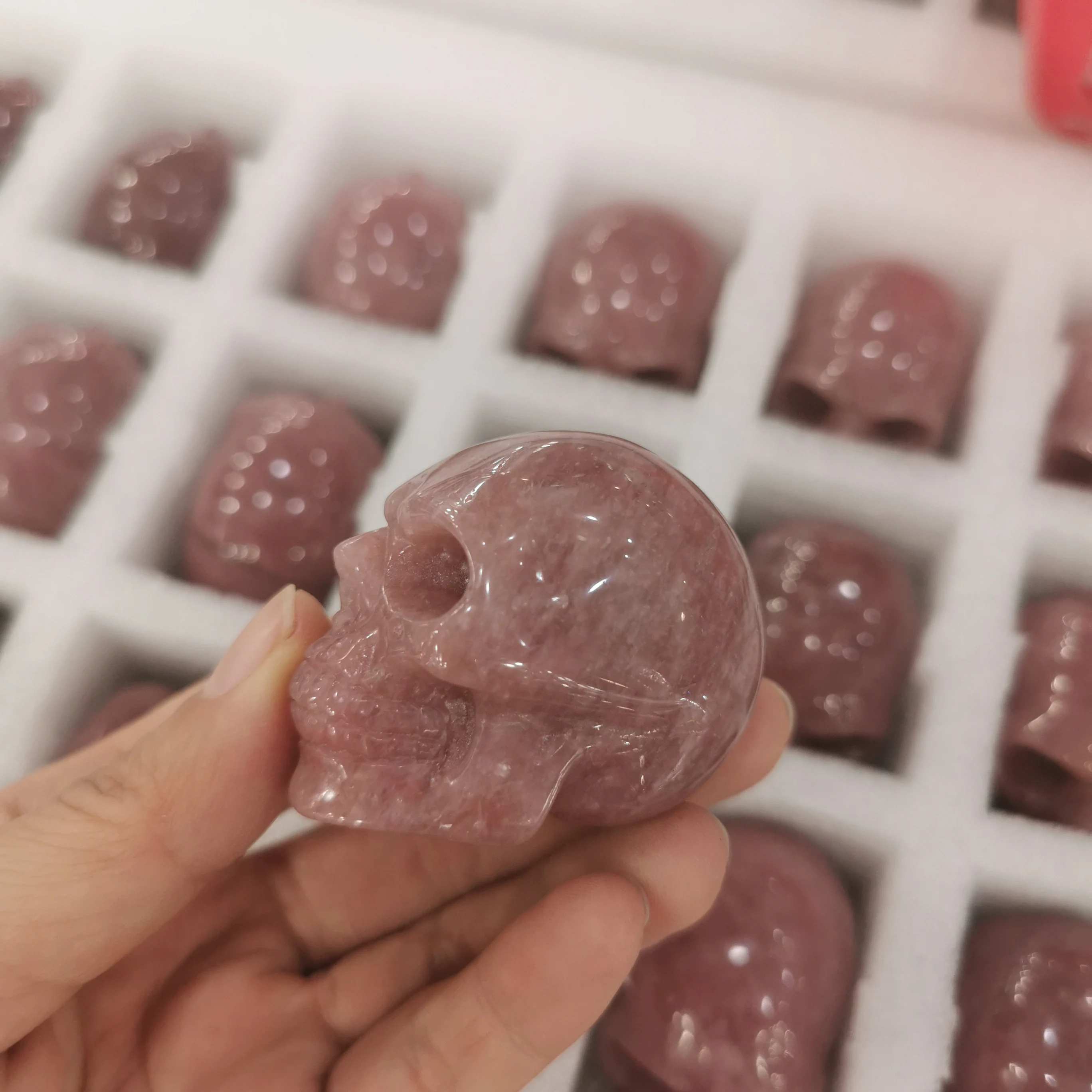 Подарок на Хэллоуин натуральные кристаллы домашнее украшение лечебные Череп